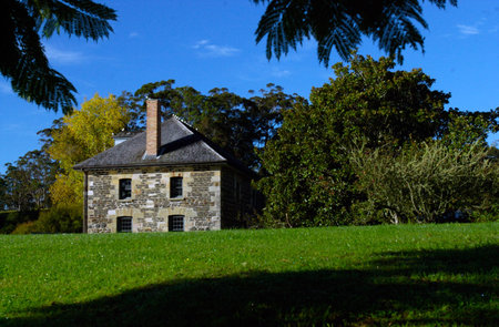 Kerikeri Stone Store, historic museum and period working store. 1832, New Zealand's oldest stone building, Kerikeri, Far North District, Northland Region, New Zealand (NZ).のeditorial素材