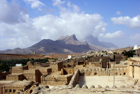 Al Hamra Yemen Village in Oman in the Middle East.の写真素材
