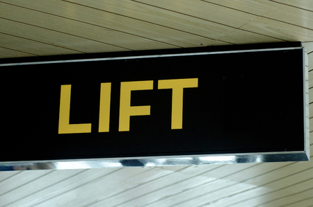 Lift and elevator interior design sign.の写真素材