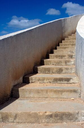 Staircase to paradise going up to the sky.の写真素材