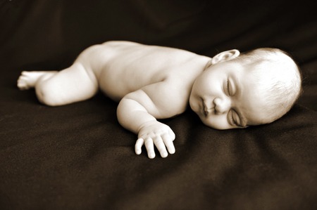 A newborn baby sleep in peace.の写真素材