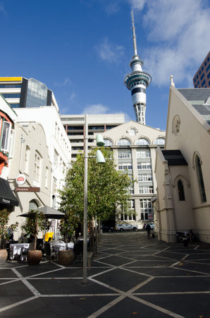 AUCKLAND,NZ - MAY 29:Cobblestone in Auckland downtown on May 29 2013.It's the largest and most...