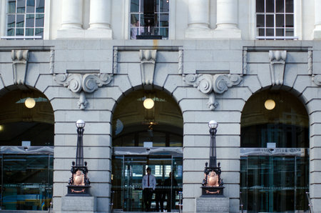 AUCKLAND - MAY 29:The facade of Britomart Transport Centre building on May 29 2013.It's the CBD...