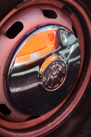 AUCKLAND, NZ - APRIL 25: Close up of VW car wheel on April 25 2013 in Auckland, New Zealand.Volkswagen Beetle is in the top 10 list of best-selling cars of all time.のeditorial素材