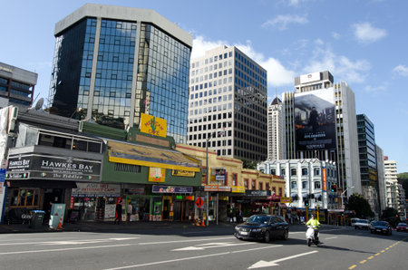AUCKLAND,NZ - MAY 29:Traffic on Victoria street west on May 29 2013.It's the largest and most populous urban area in NZ and It has 1,397,300 residents, which is 32 percent of the country's population.のeditorial素材