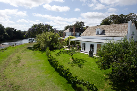 KERIKERI, NZ - JAN 07: Kerikeri cityscape on Jan 07 2014.It's the largest town in Northland NZ and it has some of the most historic buildings in the country.のeditorial素材