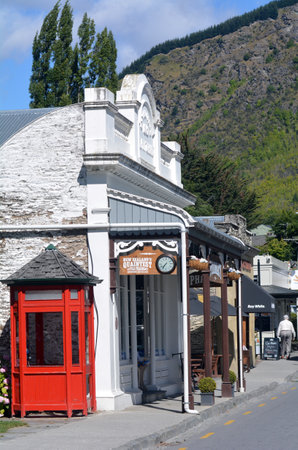 ARROWTOWN,NZ - JAN 17:Arrowtown on Jan 17 2014.It's a popular travel destination with well preserved...