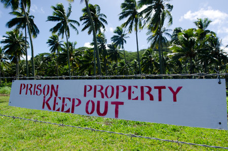 RAROTONGA - SEP 21:Cook Island Prison rehabilitation center on Sep 21 2013.The legal system in Cook Islands is based on New Zealand law and English common law.のeditorial素材