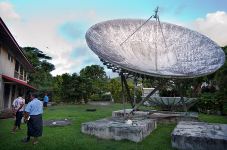 RAROTONGA - SEP 21:Cook Island TV station in Avarua on Sep 21 2013.It's the sole TV provider for 15 islands in the hart of the South Pacific ocean with a population of 15,000 people.のeditorial素材