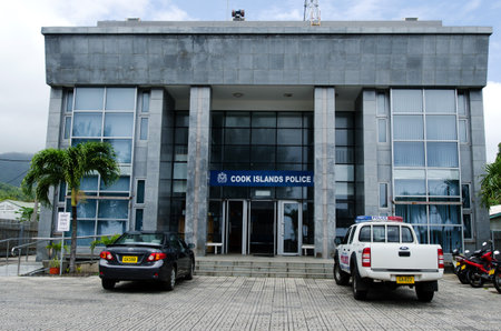 RAROTONGA - SEP 16:Police headquarters on Sep 16 2013.Violent crime is rare, but petty theft is becoming more common, particularly on Rarotonga. The legal system is based on NZ and English common law.のeditorial素材