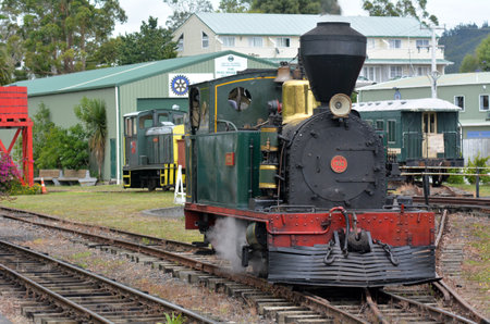 KAWAKAWA,NZ - JAN 11:Gabriel steam engine on Jan 11 2014.Gabriel, built in 1927 is a fine example of...