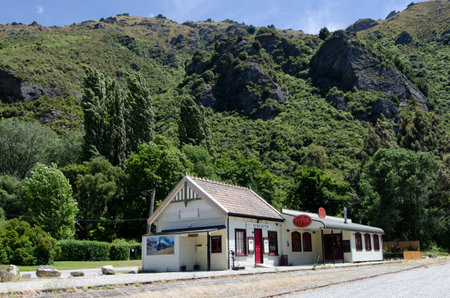 KINGSTON, NZ - JAN 15:Kingston train station on Jan 15 2014. It's the home of the vintage steam...