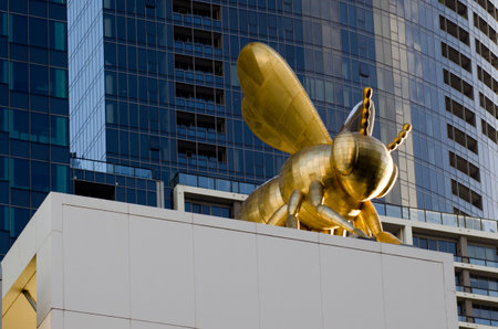 MELBOURNE - APR 13 2014:The Queen Bee of Eureka Tower,It is currently the 98th tallest building in the world.のeditorial素材