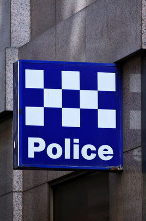 MELBOURNE, AUS - APR 14 2014:Victoria Police station.As of 2013, Victoria Police has over 12,539 sworn members across 325 police stations.It has a running cost of aprox. 2.1b $AUD (A$372 per resident).のeditorial素材