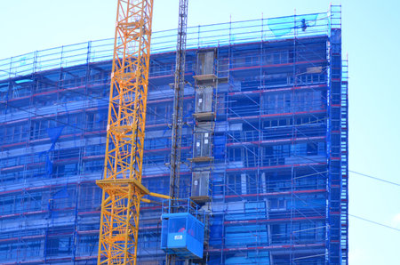 WELLINGTON - AUG 22 2014:New office building site.The average property price in Wellington city is about $540,000.のeditorial素材