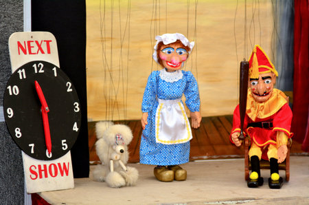 AUCKLAND,NZ - JUNE 01 2014:Puppetry show.It is very ancient  and is believed to have originated 3000 years BC.のeditorial素材