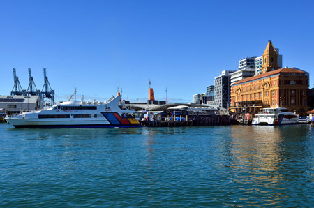 AUCKLAND - JUNE 01 2014:Auckland Ferry Terminal.It's the hub of the Auckland ferry network that connects Auckland City with North Shore City and locations in Waitakere and Manukau City.のeditorial素材