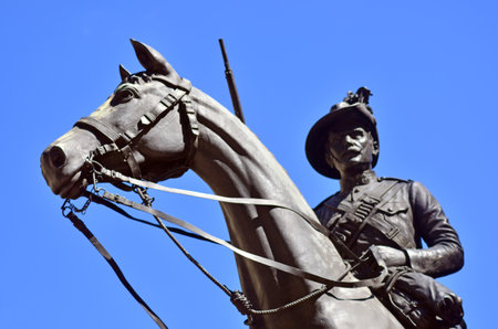 BRISBANE, AUS - SEP 26 2014:The memorial to Queenslanders who fought during the Second Boer Warâ1899â1902 in ANZAC Square in Brisbane, Queensland, Australia.のeditorial素材