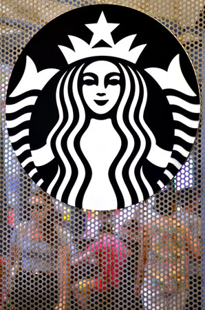 SURFERS PARADISE - NOV 02 2014:Starbucks Cafe.The company planned to open 900 new stores outside of the United States in 2009 but has announced 300 store closures in the United States since 2008.のeditorial素材