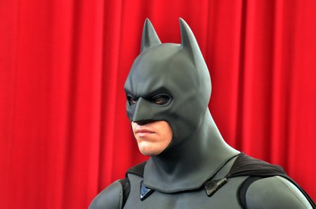 GOLD COAST, AUS -  NOV 06 2014:Batman in Movie World Gold Coast Queensland Australia.In May 2011, Batman placed second on IGN's Top 100 Comic Book Heroes of All Time,after Superman.のeditorial素材