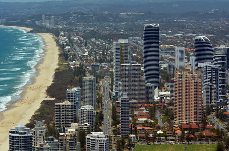 BROADBEACH, AUS - NOV 14 2014:Broadbeach Gold Coast Australia.It's home to one of Queensland's largest shopping centers, Jupiters Hotel and Casino and Gold Coast Convention and Exhibition Center.のeditorial素材