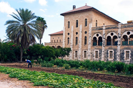 LATRUN, ISR - OCT 05:Trappist Monastery of Notre-Dame de Sept-Douleurs on Oct 05 2005. Currently only twenty monks from different nationalities live there and they are abstinent from speaking.のeditorial素材