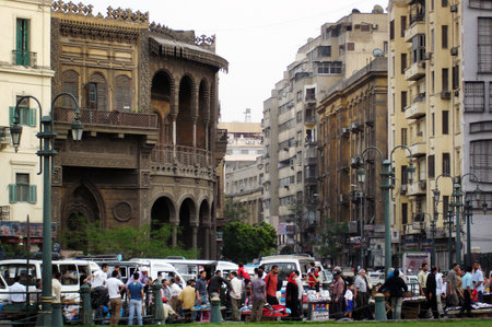 CAIRO - APRIL 27:Cairo cityscape on April 27 2007.It's the capital of Egypt and the largest city in the Arab world and Africa.のeditorial素材