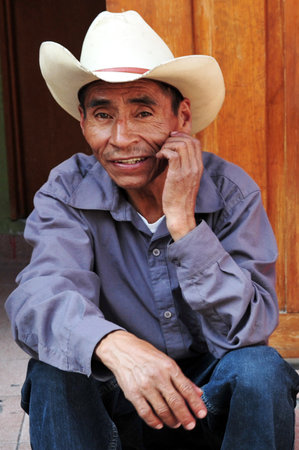 MEXICO CITY - FEB 27: Mexican man wearing a cowboy hat on February 27 2010 in Mexico City,...