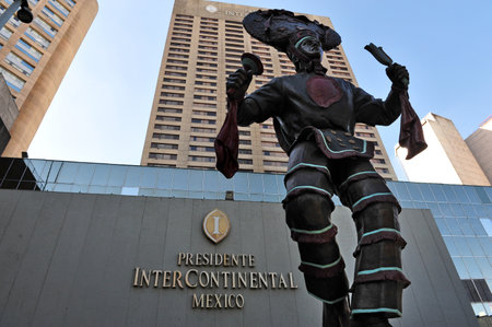 MEXICO CITY - FEB 24: President InterContinental  hotel on February 23 2010 in Mexico City, Mexico.The hotel hosted famous people such as Barak Obama, Shimon Peres and Bill clinton.のeditorial素材