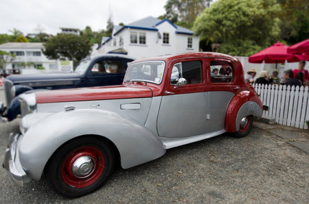 NORTHLAND, NEW ZEALAND APRIL 14 2012: Classic car show on April 14 2012 in Manganue, New Zealand.のeditorial素材