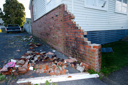 AUCKLAND - DEC 7:Destroyed property after a rare tornado ripped through Hobsonville in Auckland, New...