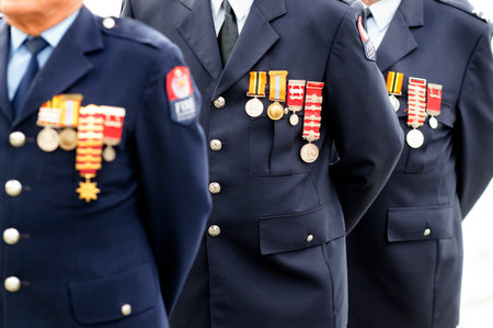 Close up of a veteran soldiers medals  during a National War Memorial Anzac Day services in New...