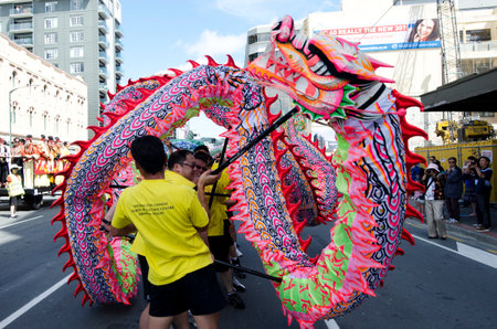 WELLINGTON - FEB 24:Chinese people celebrate the Year of the lunar snake on February 24 2013 Wellington,NZ.The Chinese Spring Festival is the most important traditional Chinese holidays.のeditorial素材