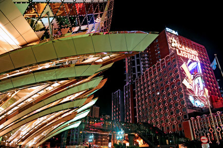 MACAU - FEB 20:Casino Lisboa on February 20 2009 in Macau, China.Macau is the gambling capital of Asia and is visited by over 25 million people every yearのeditorial素材