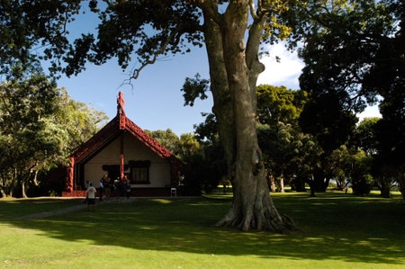 WAITANGI - FEB 6:Visitors at Waitangi grounds during Waitangi Day on February 6 2004 in Waitangi NZ.It's a New Zealand public holiday to celebrate the signing of the Treaty of Waitangi in 1840のeditorial素材