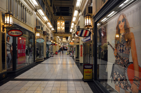 AUCKLAND -  OCT 07 2015:Boutique shops in Strand Arcade on Queen Street Auckland New Zealand.It's one of the oldest arcades in Auckland City, The Strand Arcade dates back to 1910.のeditorial素材