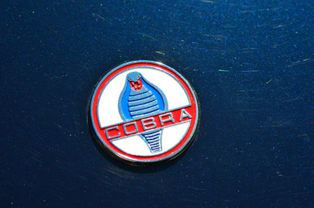 AUCKLAND, NZL- NOV 05 2015:Shelby AC Cobra in a public US muscle cars V8 car show.It is a British sports car with an American Ford V8, produced intermittently in both the US and UK since 1962.のeditorial素材