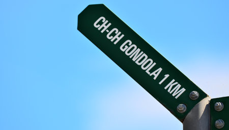 CHRISTCHURCH - DEC 04 2015:Christchurch Gondola sign.It offers a unique Christchurch sightseeing experience of breathtaking views of the Christchurch cityscape and  landscape.のeditorial素材