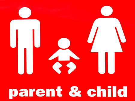 Parent and child sign and symbol. Family conceptの写真素材
