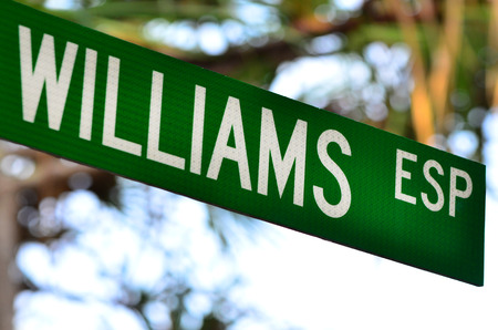 Street sign of Williams  in Palm Cove a very popular travel destination in the tropical north of Queensland, Australia.の写真素材