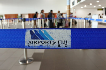 NADI, FIJI - FEB 10 2017:Nadi International Airport,  Fiji. In 2014, it handled 1,984,898 passengers on international and domestic flightsのeditorial素材