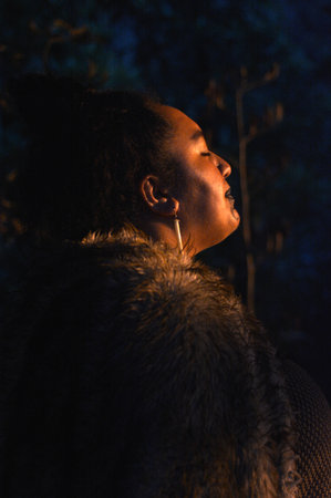 ROTORUA, NZL - APR 25 2017:Maori woman.Maori are the indigenous people of New Zealand that migrated to New Zealand from Polynesia1000 years ago.のeditorial素材