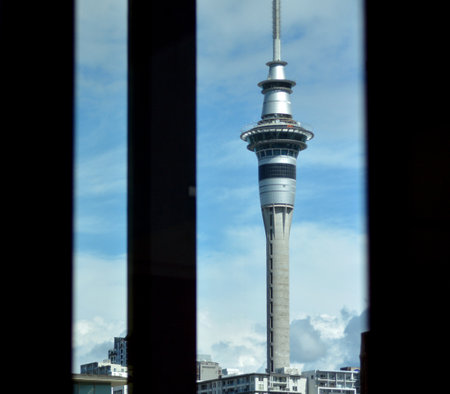 Auckland, New Zealand -  Nov 29 2017: Auckland Sky Tower. The Sky Tower is an observation and...