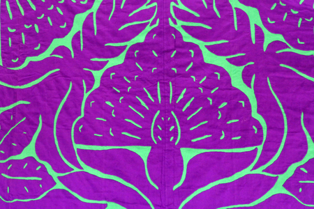 Cook Islands Tivaevae close up abstract, backgrounds and texture. Tivaevae is a form of artistic...