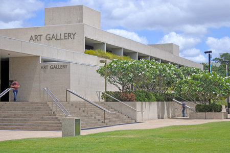 BRISBANE - JAN 18 2019:The Queensland Art Gallery is an art museum located in the South Bank precinct of Brisbane, Queensland, Australia.のeditorial素材