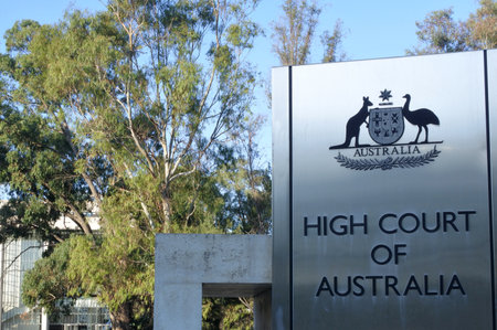 CANBERRA - FEB 22 2019:High Court of Australia in Canberra Australia Capital Territory.It is the supreme court in the Australian court hierarchy and the final court of appeal in Australiaのeditorial素材