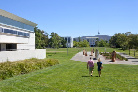 CANBERRA - FEB 22 2019:The Reconciliation Place in Canberra Parliamentary Zone Australia Capital...