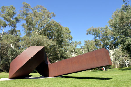 CANBERRA - FEB 22 2019:An outdoor sculpture outside the National Gallery of Australia in Canberra Australia Capital Territory.It is the national art museum of Australia holding more than 166,000 works of art.のeditorial素材