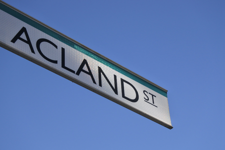 Acland street sign, a very popular tourist attraction in St Kilda  Melbourne Victoria, Australia.の写真素材