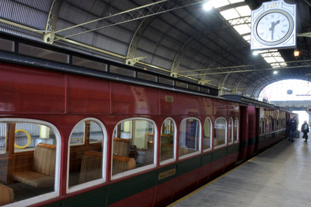 Queenstown, Tasmania - March 26, 2019: Tasmania West Coast Wilderness Railway.The original railway...
